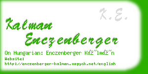 kalman enczenberger business card